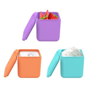Quality Dips Containers For Kids Prints, Leakproof Lunch Box Divider Sealing &amp; Lids Silicone Meal Holder BPA-Free Salad Dressing wholesale