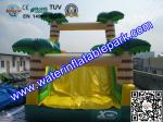 Inflatable Bouncer Slide , Commercial Grade Bounce Houses Coconut Trees Tropical