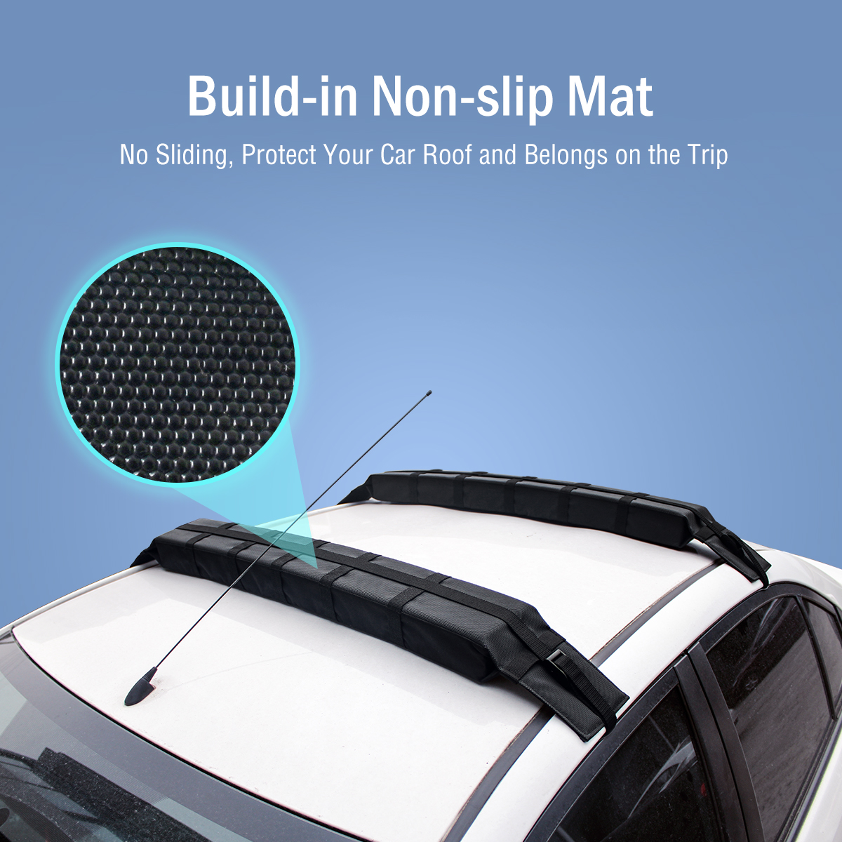 Portable Bag Included Load Capacity 65kgs Universal Fit EVA Roof Rack Pads for Kayak