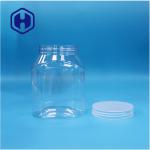 Oval Unique Shaped Plastic Pet Nuts Fruits Pepper Candies Jars Flat Screw Lid