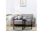 Metal Black 50cm High Modern Round Coffee Tables Furniture Iron
