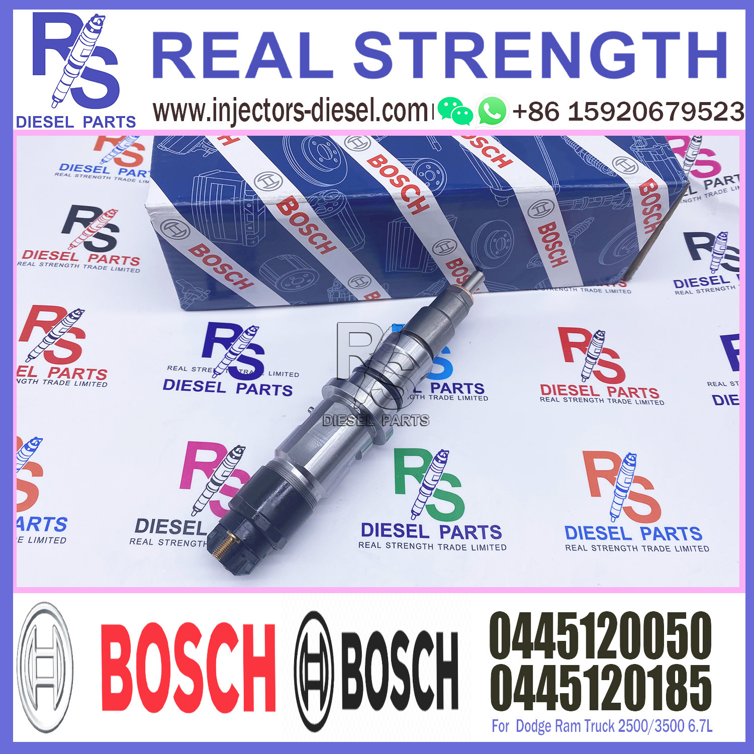 0445120193 0445120050 Diesel Fuel Injector For Cummins 4981076 5253220NX 5253220