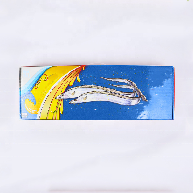 Corrugated Seafood Shipping Boxes , Fresh Seafood Box Customized Shape
