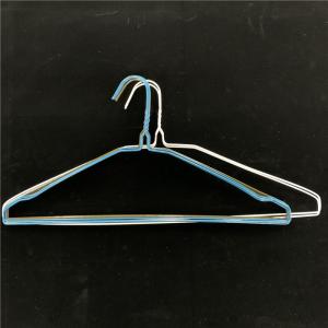 Quality Diameter 1.9mm Laundry Drying Hanger , 16 Inch White / Black Wire Coat Hangers wholesale