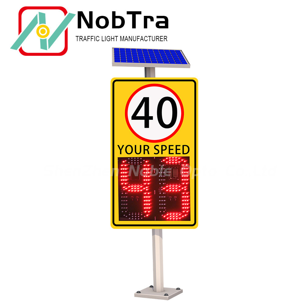 Solar Powered Radar Speed Limit Sign with Lithium Battery and 200m Detection Range