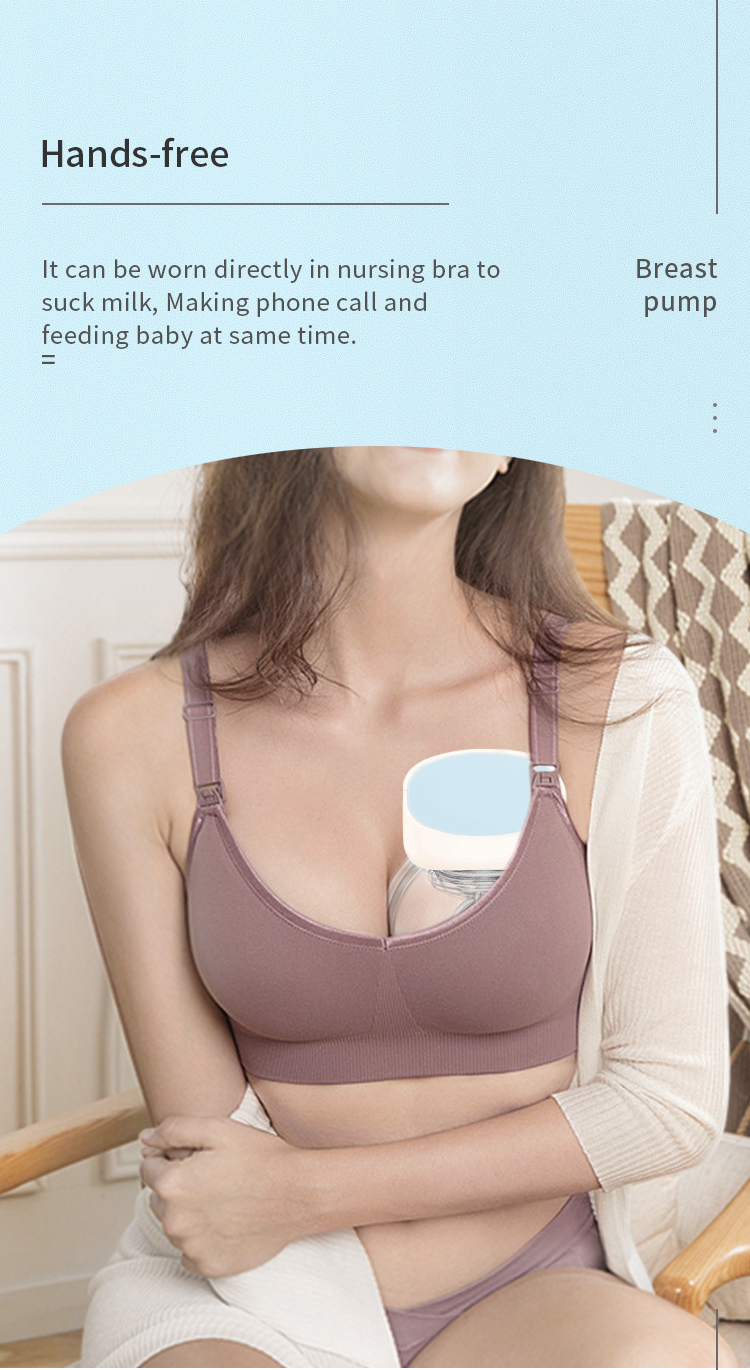 Latex Free Handsfree Electric Breast Pump Wearable Fast Charging Wireless Breast Pump