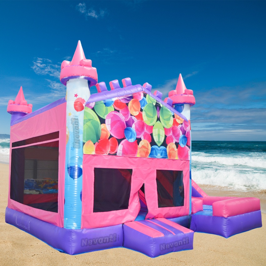 8-13 Years Age Range Kids Castle Party Moonwalk Inflatable Bounce House with Pool
