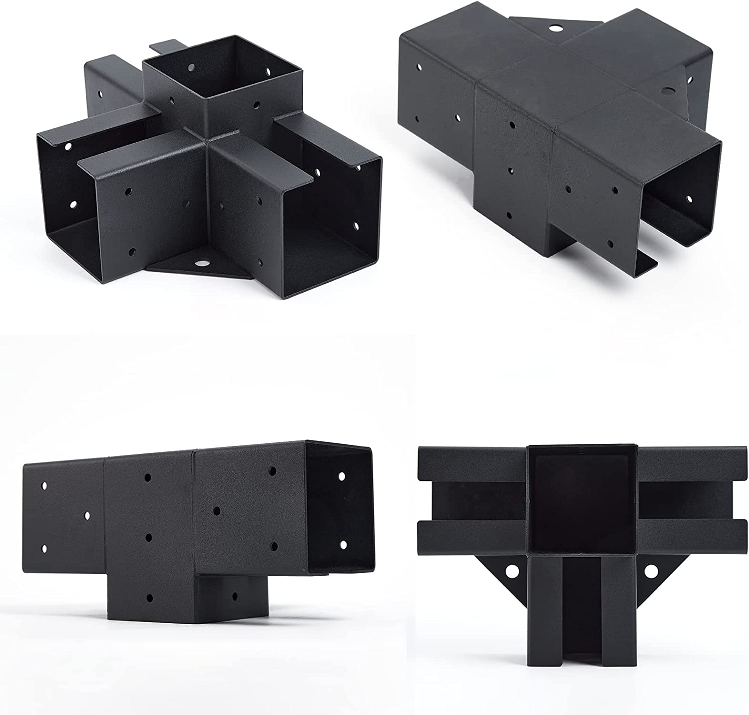 Standard 6x6 Pergola Kit Bracket 3-Way Right Angle Corner Bracket Customized Thickness