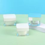 5g10g 15g Acrylic Base Material Luxury Black White Frosted Square Skin Care