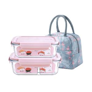 Quality Stackable 1040ml 35oz Glass Food Container With Lids wholesale