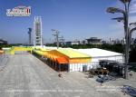 Aluminum Trade Show Outdoor Exhibition Tents 100m Clear Span Fire Retardant