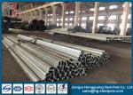 High Voltage 10-220KV Steel Electric Pole / Steel Power Pole Sheet Metal