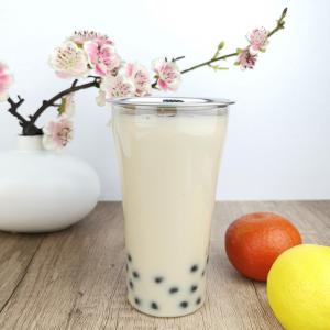 Quality 400ml Clear Juice Storage Bottles With Snap Lids Food Grade Beverage Containers wholesale