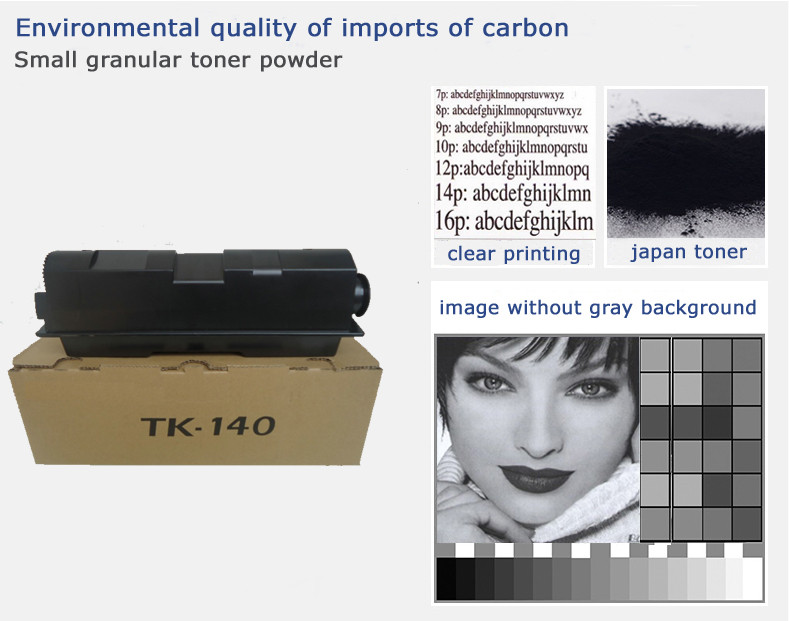 Black Kyocera Toner Cartridges TK140 For Printer Kyocera Mita FS-1100