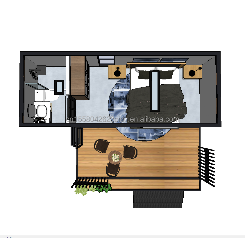 Prefab Modular Container Houses Modern Design Style with Steel Frame Galvanized Steel Bending 180g