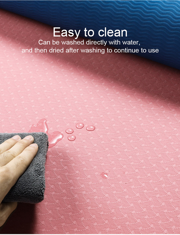 10MM 0.61M Workout Exercise Mat Thick Non Slip For Women Latex Free TPE Suede
