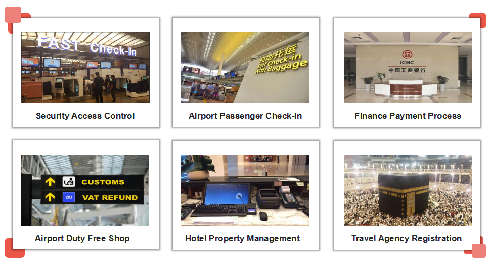 Speed USB 2.0 Interface Passport Scanner Merchant for Airport Hotel Security Scanner
