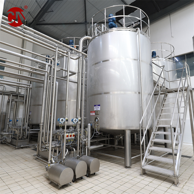 Large Capacity Stainless Steel Beverage Mixing Tank Jam Cooking Mixer Tank Corn Juice Vacuum Mixing Cooking Tank with CE