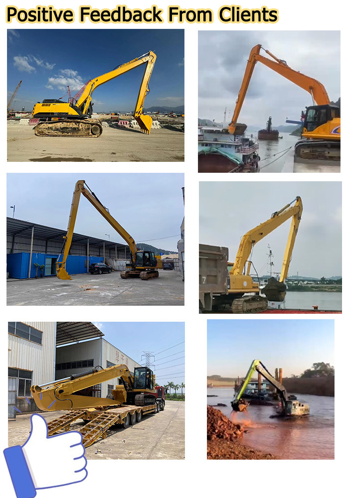 Q355B 20 Ton 55 Ton Excavator Long Reach Boom With Bucket And Cylinder Bucket