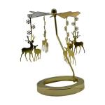 Metal Candle Holders Christmas Snowflake Tealight Holders Spinning Rotating