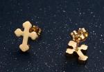 Personalized body piercing jewelry stainless steel cross stud earrings for women