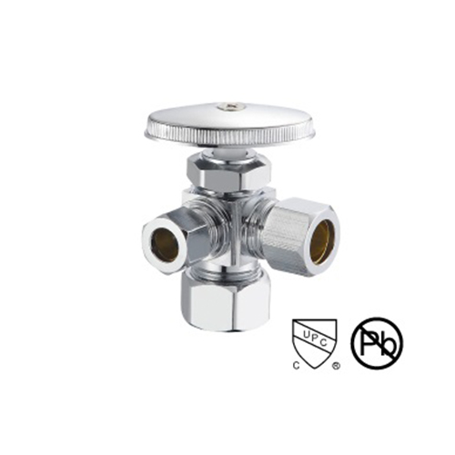 15mm Solder Brass 3 Way Angle Stop Valve 1/2 Inch Female / Male Thread