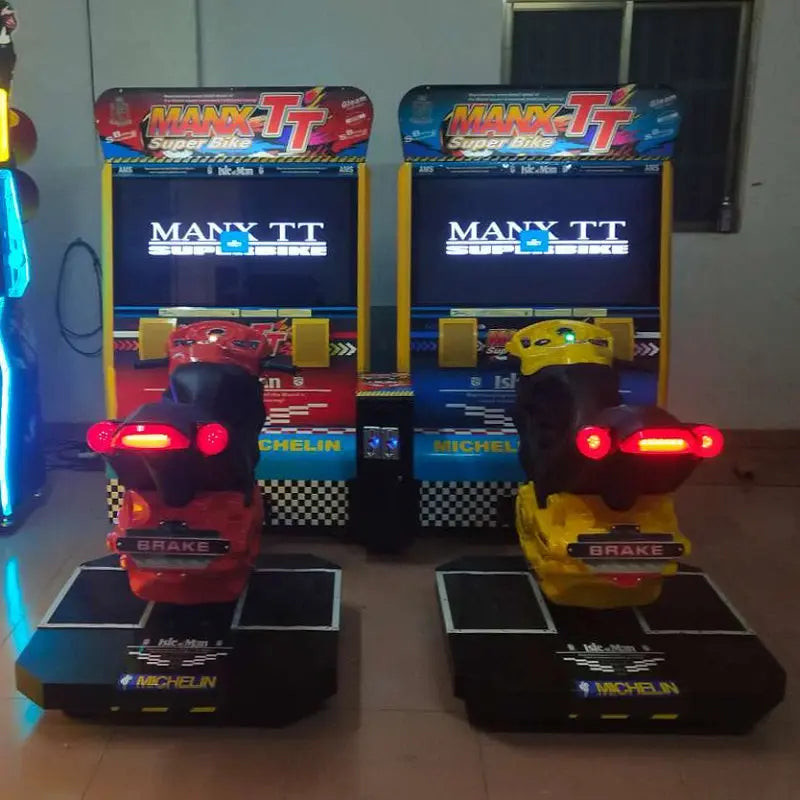 42 Inch Display Classic Moto Bike Racing Game MANX TT Motor Racing Game
