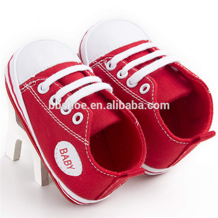 Wholesale Cheap soft-sole Canvas sport 0-2 years baby Newborn toddler shoes baby