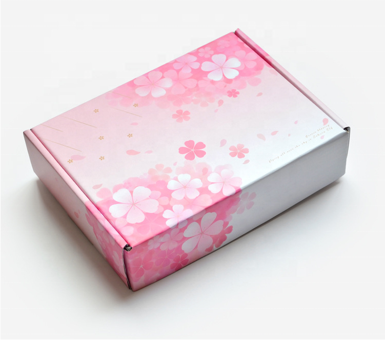 Custom logo color printing corrugated box packaging performance is stable and foldable