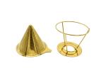 Titanium Coated 304 Stainless Steel Coffee Dripper 1-2 Cup Pour Over