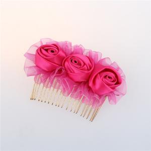 Quality Sheer Ribbon Material Toddler Girl Hair Accessories Roseate Sheer Flower Pattern wholesale