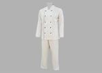 Anti Shrink Personal Protective Clothing / Womens Chef Clothes Button Front