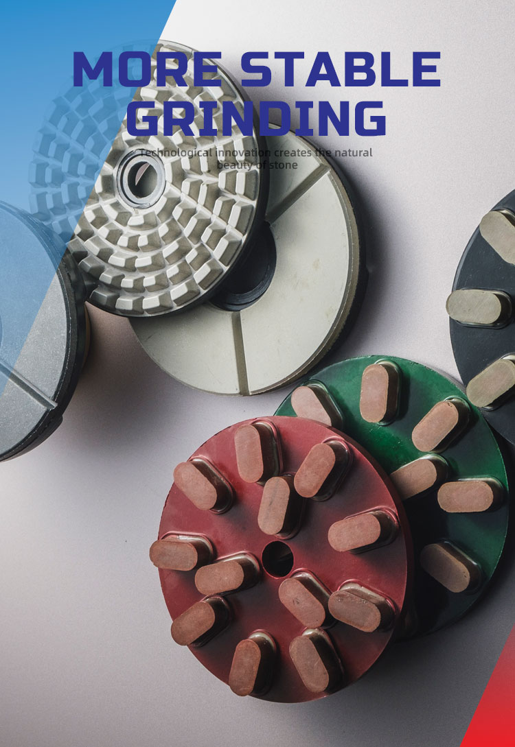 Polishing Granite Slabs Tiles with Diamond Calibration Wheels Round Abrasive Tools