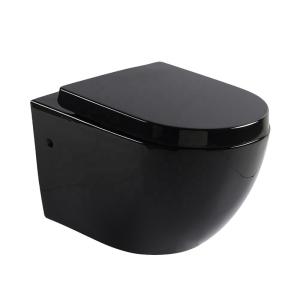 Quality Commercial Tankless Wall Hung Toilet Ada 450mm 500mm Black Silent Seat Cover wholesale