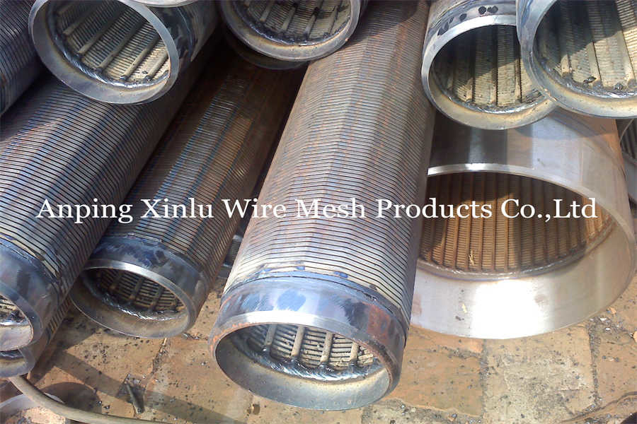 Slot 20 Low Carbon Galvanized V Wire Screen Pipe Bevel Welded Rings
