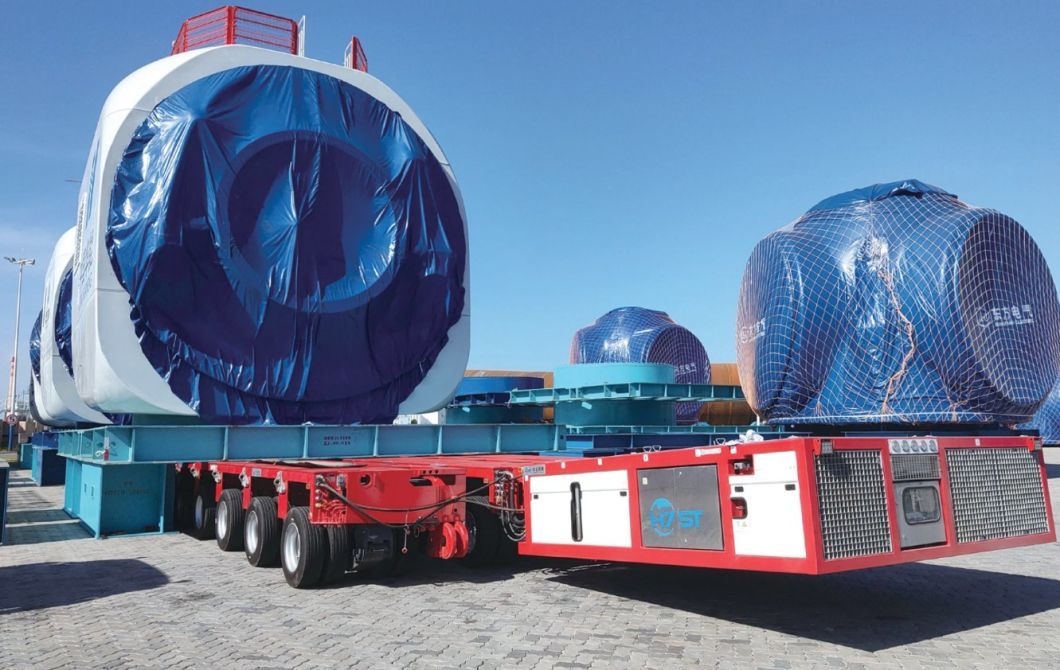 Heavy Construction Machinery Truck Trailer Robust Spmt (Self-Propelled Modular Transporter) Trailer