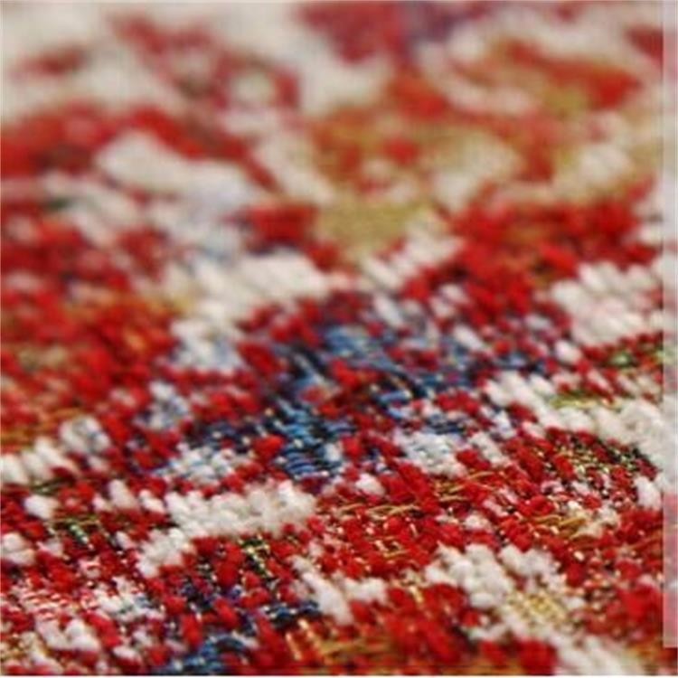 Luxury Hotel Step Rugs Carpet Wine Red Color Grid Pattern Classical Style