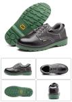 Metal Toe Industrial Safety Shoes PU Black Leather Work Shoes For Men