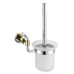 Wall Mounted Round Glass Brush Holder Stainless Steel 304