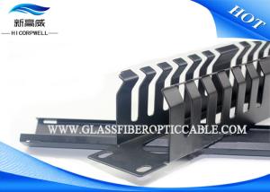 Quality Metal Plastic Ofc Termination Box , 19 Inch 1 U Rack Mount Cable Management wholesale