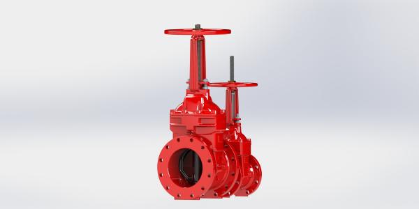 Soft Sealing Rising Stem Gate Valve Vertical Wall Mounted For Fire Fighting
