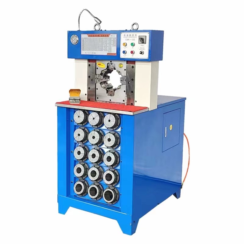 PLC AC Hose Crimping Machine For More Pressure Max Opening 158mm