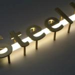 Outdoor Custom Building Stainless Steel LED Signs For Office Advertising
