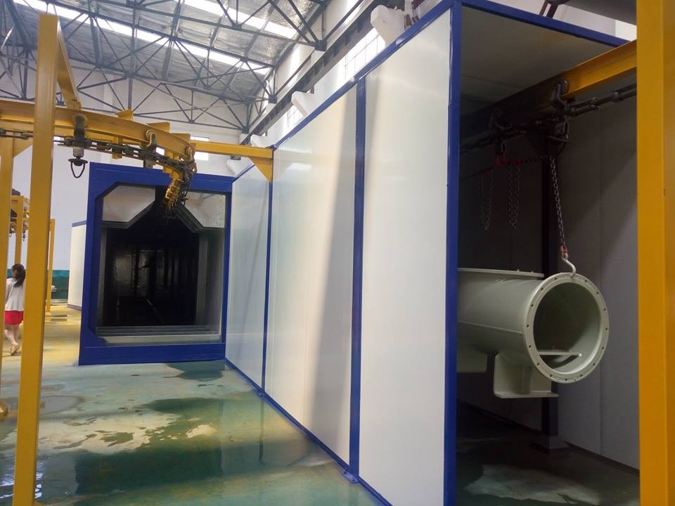 PP Horizontal Powder Coating Line Aluminium Powder Coating Plant CE