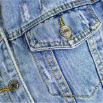 ​Oem Factory Manufacturer Custom Logo Distressed Cropped Jacket Vintage Wash