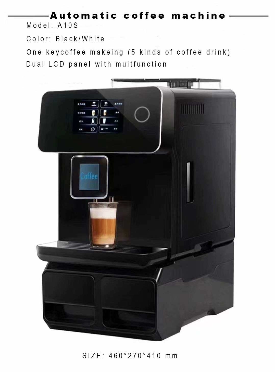 220V Voltage Home Espresso Coffee Maker with Automatic Power and Stainless Steel Tank