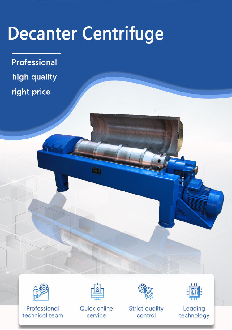 3 Phase Soybean Oil Small Decanter Centrifuge Hidraulic For Animal Sludge