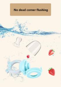 Quality Cartoon Children'S Food Grade Liquid Super Soft Silicone Food Supplement Baby Fruit And Vegetable Teeth Grinding Bag wholesale