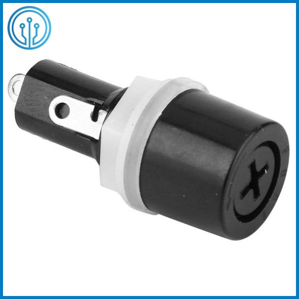 Round Crosshead 20mm Screw Cap Inline Fuse Holder MF528 1 Amp 5 Amp 20 Amp 60