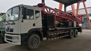 Quality High Speed Truck Mounted Drilling Machine , Geotechnical Drilling Equipment Red wholesale